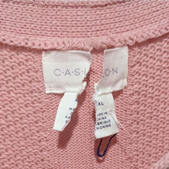 New caslon | Piqué Pullover Sweater In Pink Bride - Picture 6 of 9